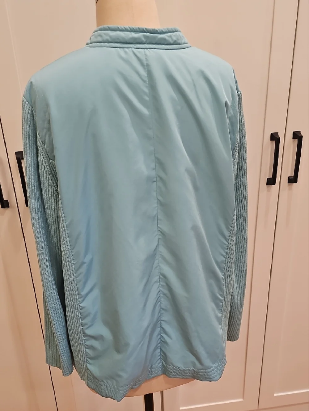 Sigrid Olsen Soft Light Blue /  Teal Green Zip-Front Jacket Size 1X - Picture 5 of 10